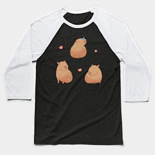 Capybaras drawings sticker pack Baseball T-Shirt